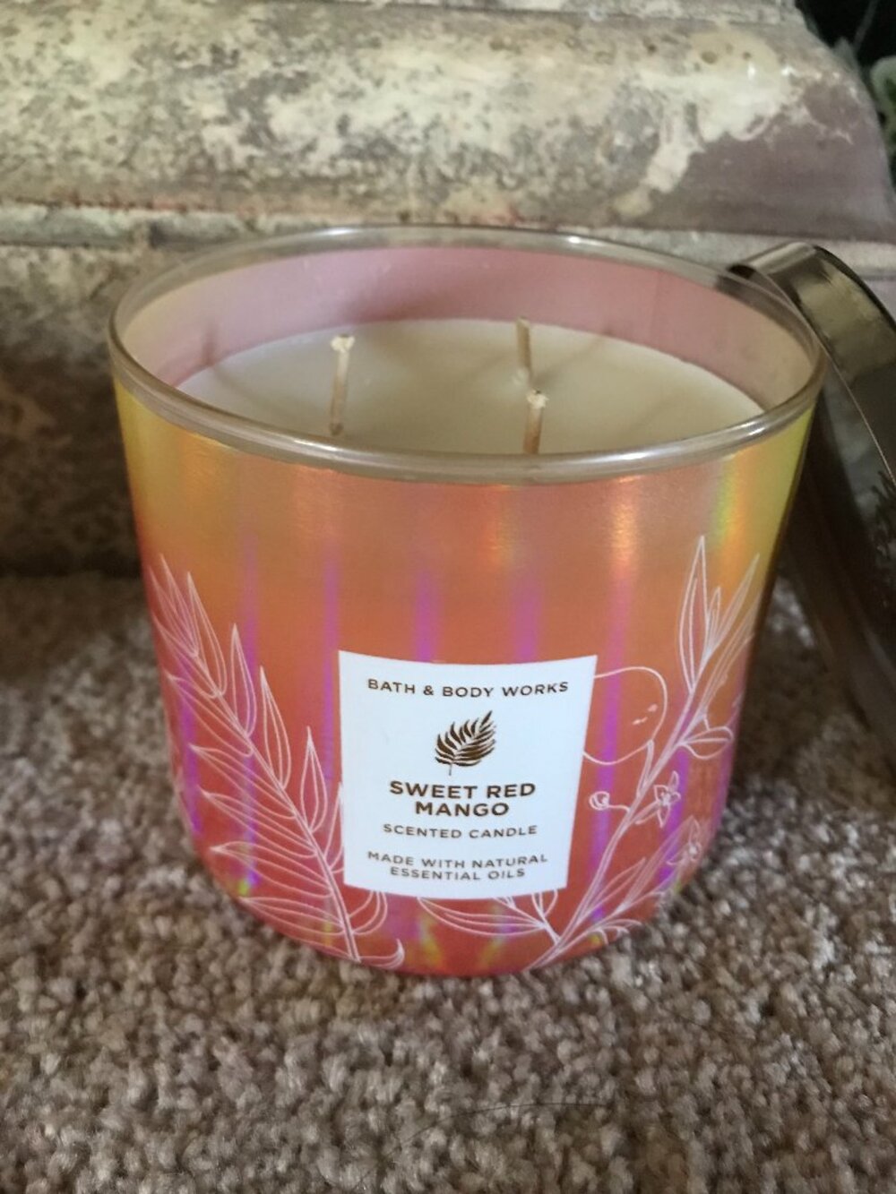 New Bath & Body Works   3 wick Candle-  Sweet Red Mango